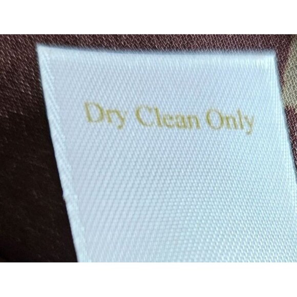 Caslon woman Size L 100% Silk Blouse Dark Floral Old Money Ruffle Sleeve Buttons - Picture 6 of 7